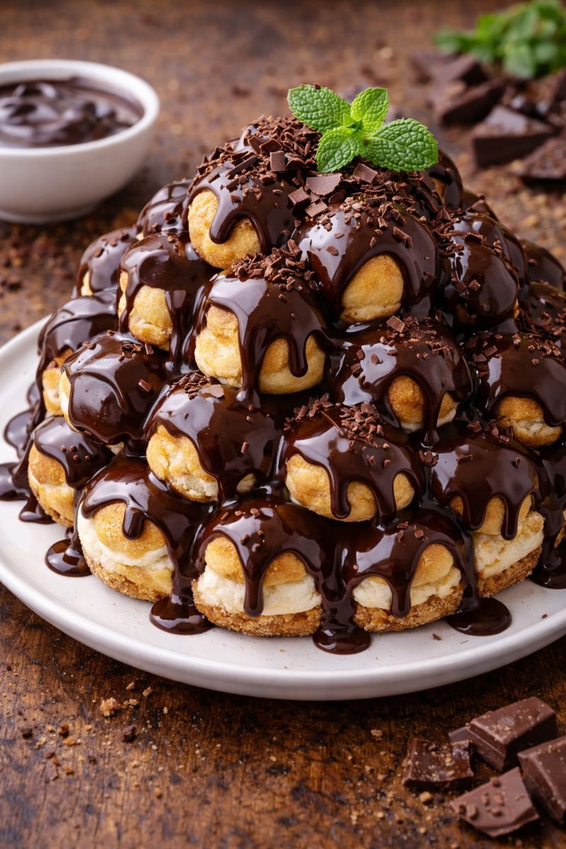 Profiterollü Pasta