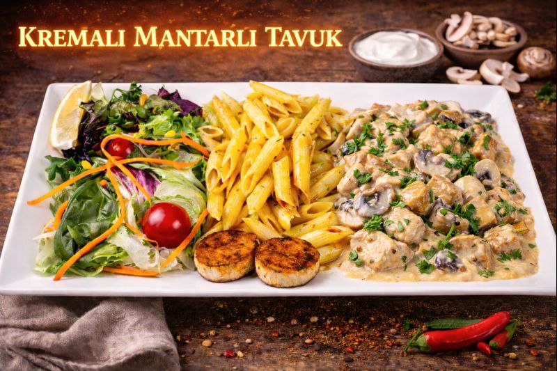 Kremalı Mantarlı Tavuk