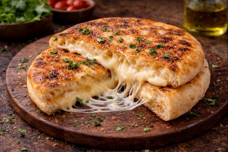 Bazlama Kaşarlı Tost